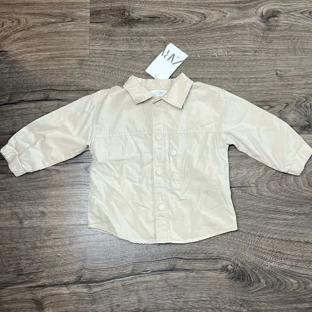 Zara CARGO OVERSHIRT  Boy size 9-12 Months